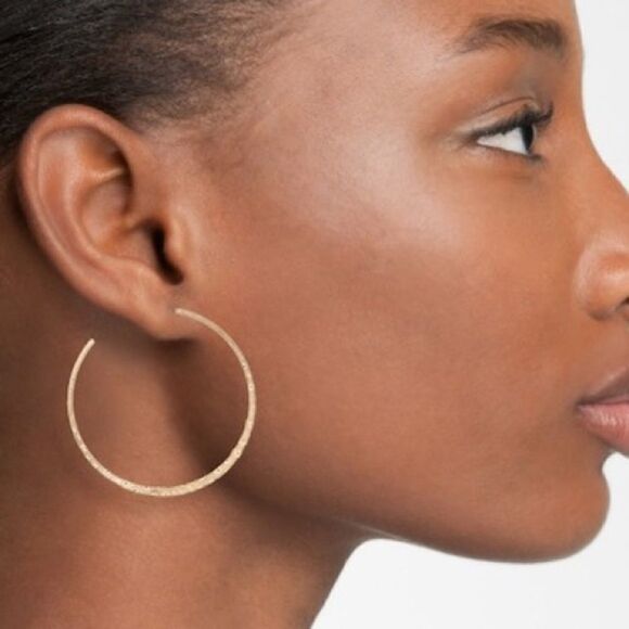 Treasure & Bond Hammered Hoop Earrings (G1) - Picture 1 of 5